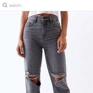 Black/gray baggy ripped jeans from pacsun.